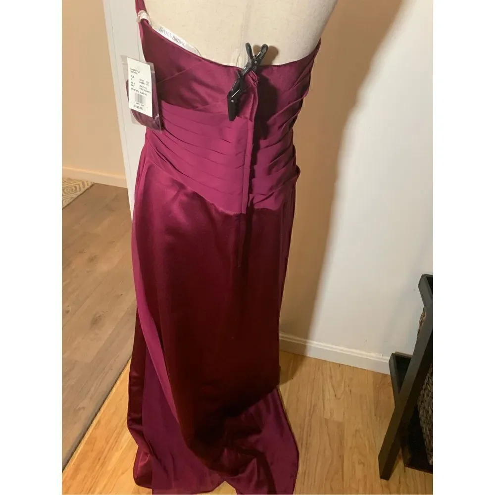 Davids bridal bridesmaid dress/made of honor/mother of the bride color sangaria